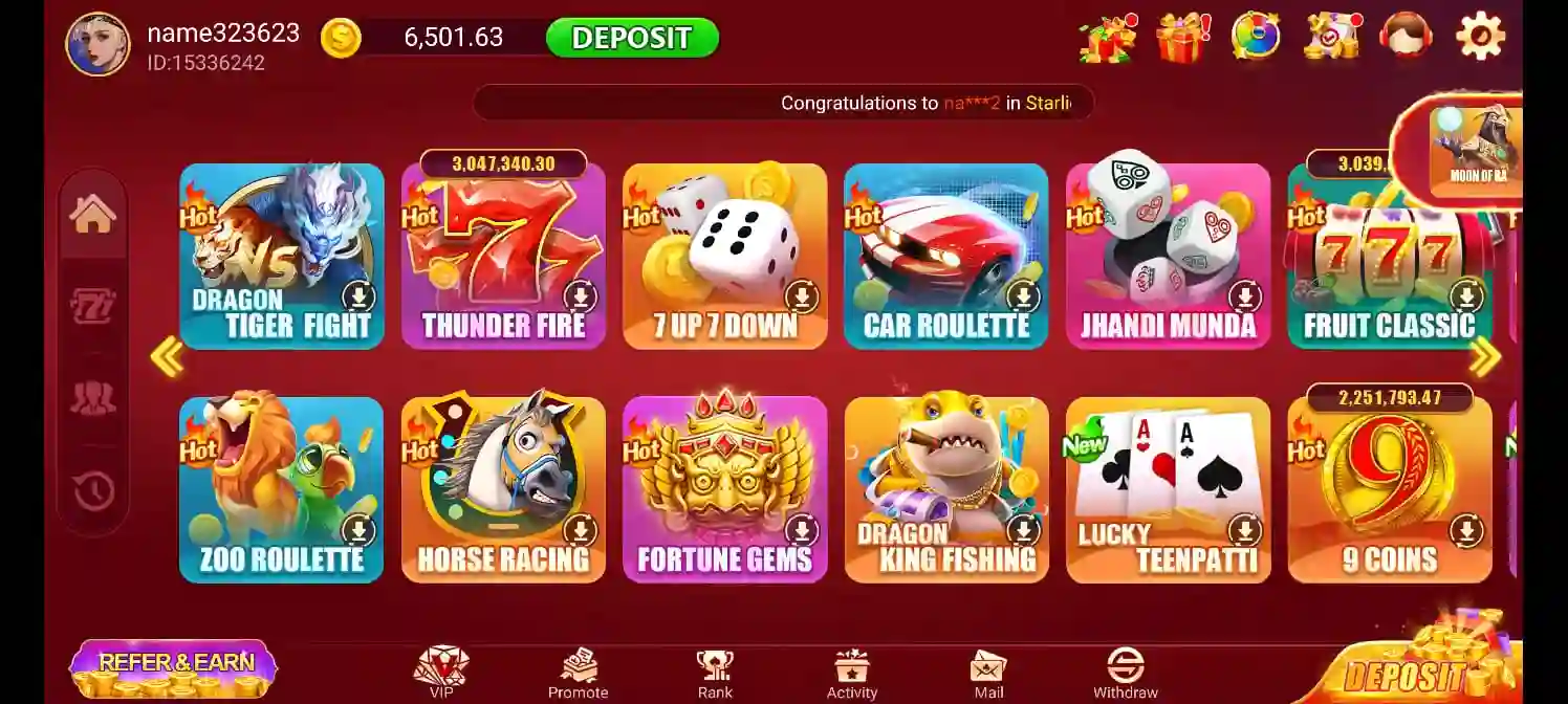 3 Patti Hot Game Interface
