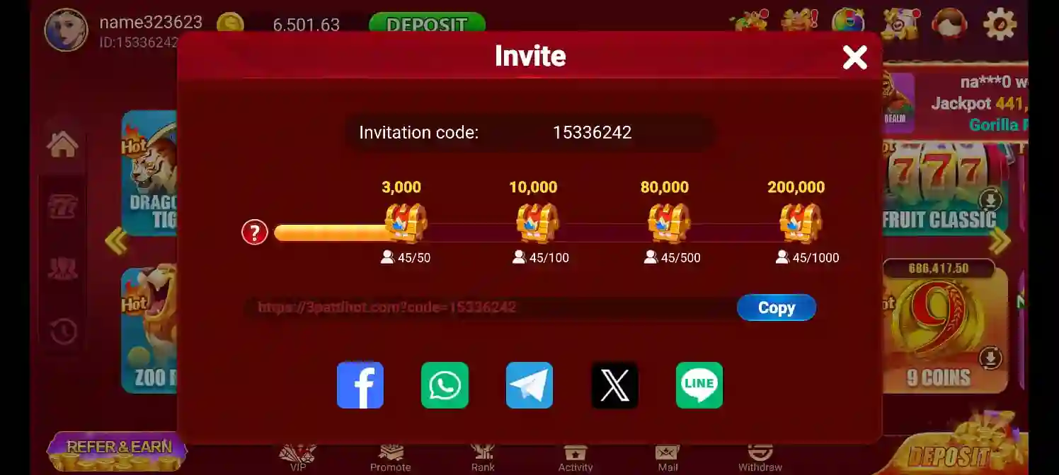 3 Patti Hot Refer and Earn Program